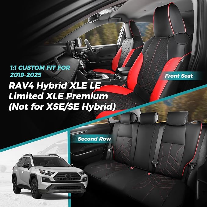 for Toyota RAV4 Seat Covers 2019 2020 2021 2022 2023 2024 2025 RAV 4 Prime & - Image 7