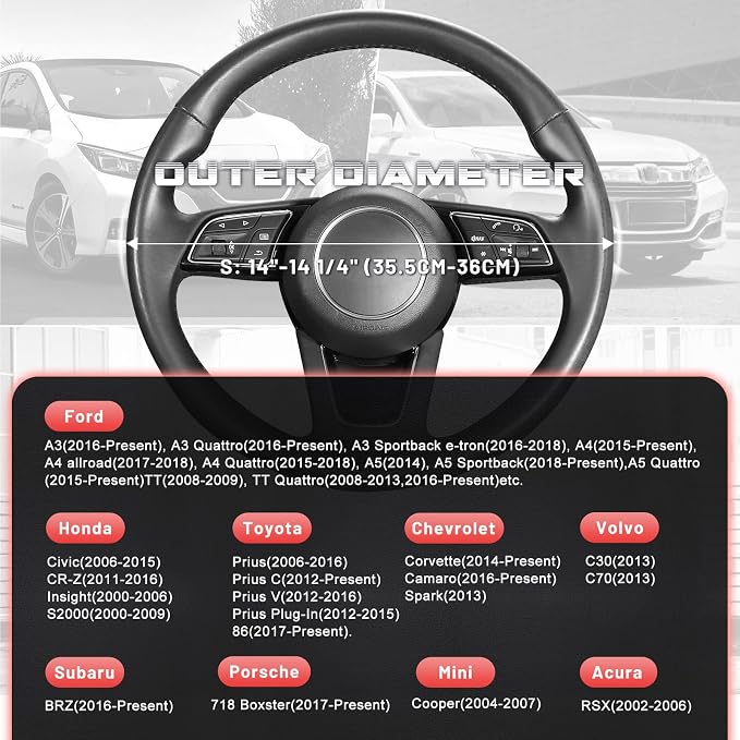 SEG Direct Car Steering Wheel Cover - Image 5