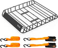 Bonnlo 250lbs Rooftop Cargo Carrier, 46×36×6inch Universal Roof Rack Basket by Bonnlo