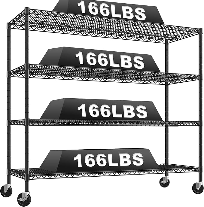 REIBII 60" W Storage Shelves 2878LBS Wire Shelving Unit - Image 8