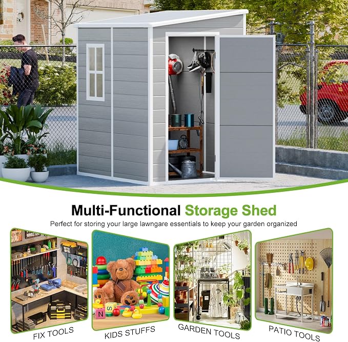 5x4 Shed Resin Outdoor Storage - Image 5