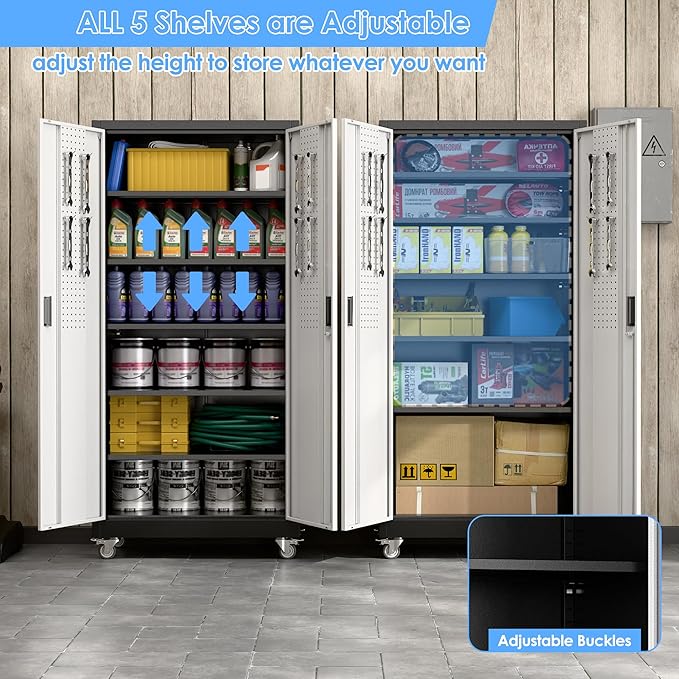 71"H×32"W×16"D Garage Storage Cabinet - Image 5