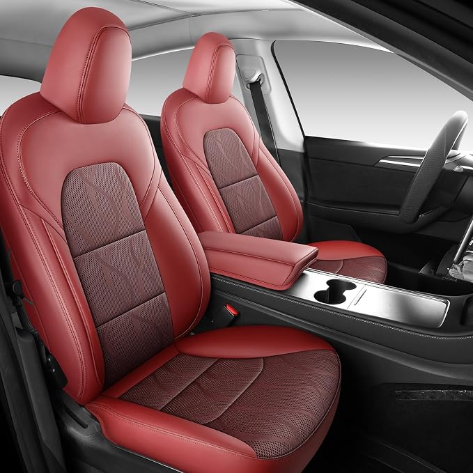Tesla Model Y Seat Cover Full Set, Faux Leather Tesla Car Seat Cover, Perfect by Dtuupts