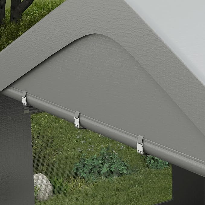 Outsunny Carport 10' x 20' Portable Garage, Heavy Duty Car Port Canopy - Image 8