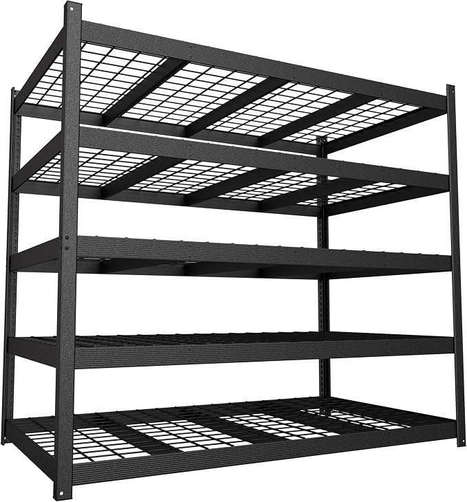 MUPATER 59.84”W × 24.02”D × 71.65”H Heavy Duty Metal Storage Shelves, 3000 LBS by MUPATERHome