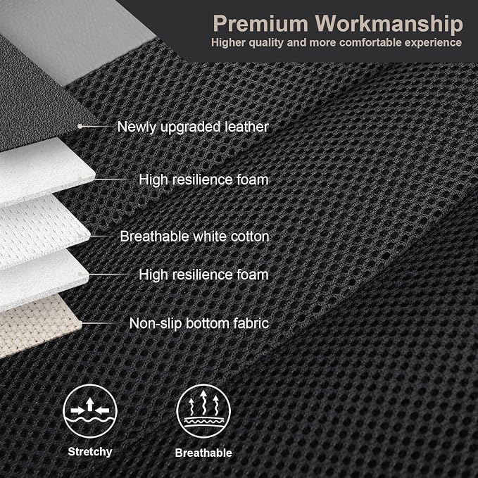 GIANT PANDA Front Car Seat Cover Custom Fit Toyota, 3D Air Mesh Car Seat Covers - Image 5