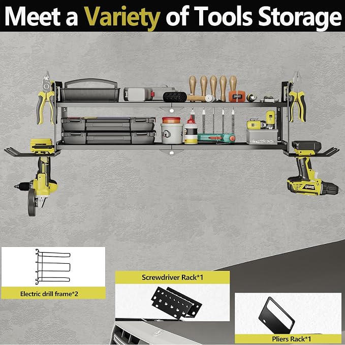 AZERPIAN Heavy Duty Power Tool Organizer Wall Mount - Image 4