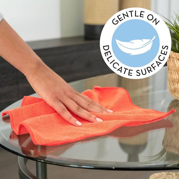 S&T INC. 200 Pack Microfiber Cleaning Cloth, Bulk Towels - Image 3