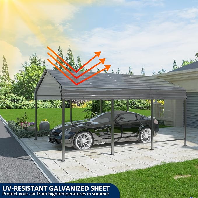 10x15 Metal Carport Carports - Image 6