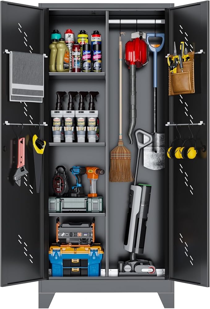 Metal Garage Storage Cabinet by VASAAOSD