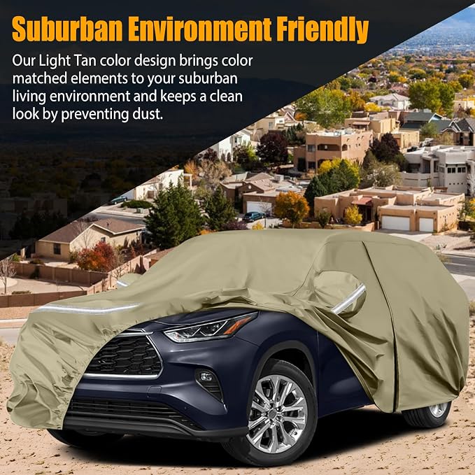 Waterproof Car Covers Replace for 2008-2025 Toyota Highlander, Windproof Bands - Image 5