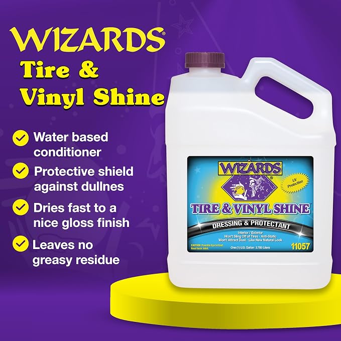 Wizards - Vinyl & Tire Shine Spray, Tire Dressing and Protectant, Professional - Image 2