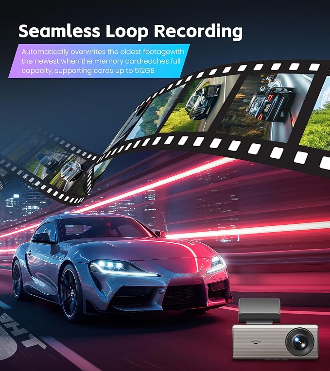 4K+2K Dash Cam Front and Rear, Dash Camera - Image 5