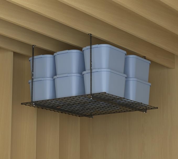 00625 45-Inch x 45-Inch Overhead Steel Garage Storage System & Rack, Hammertone - Image 2