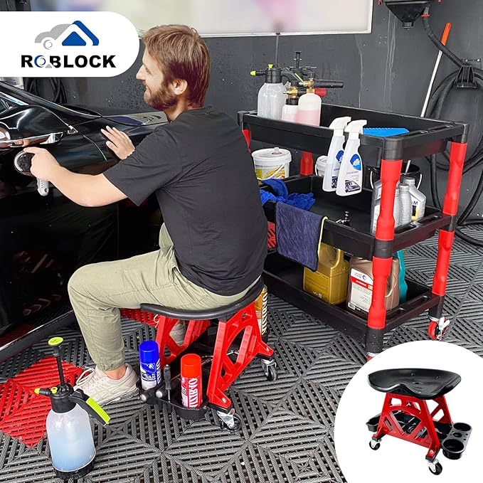 ROBLOCK Durable Mechanic Stool Chair - Image 2