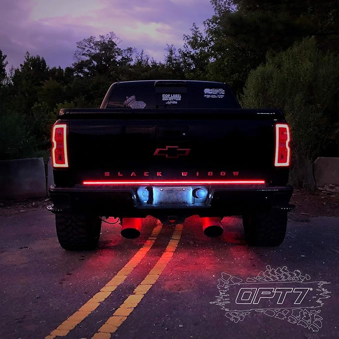 OPT7 60" Redline Triple Row LED Tailgate Light Bar w/Sequential RED Turn Signal - Image 9