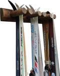 6-Place Log Ski Rack Wall Mount, Indoor Ski Storage Rack by LogKayakRack
