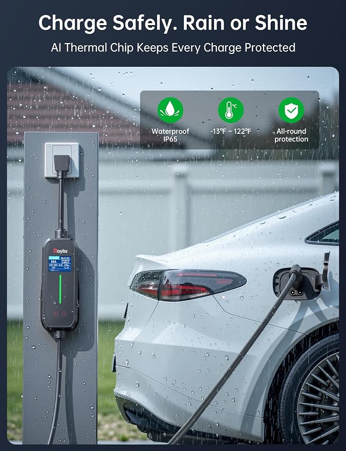 Raylix 16A Level 1&2 EV Charger, 110V-240V Electric Car Charger - Image 8