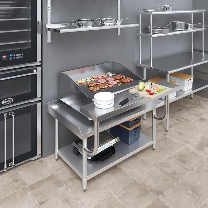 AmGood 13.5 in. x 49 in. Stainless Steel Adjustable Work Surface - Image 9