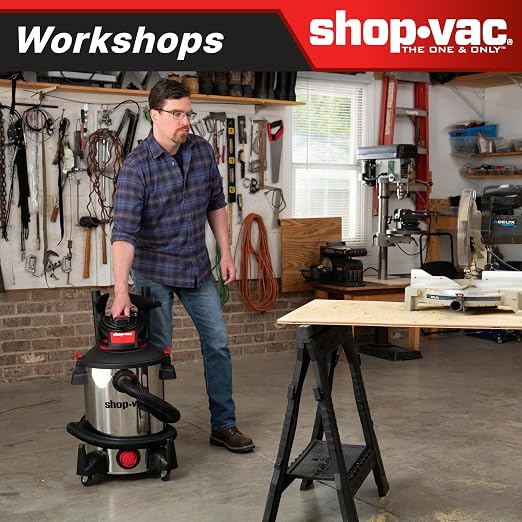 Shop-Vac 5761311 12-Gallon Wet/Dry Shop Vacuum, 6 Peak HP, 1.5 Inch Diameter x - Image 4