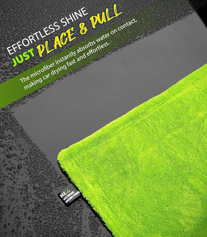 KKV Full-Sized SUV Drying Towel, 48”x24” Dual Sided Microfiber Car Cleaning - Image 5