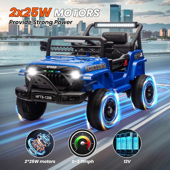 12V Ride on Electric Truck Car for Kids, 12V Kids Electric Vehicles w/Remote - Image 2