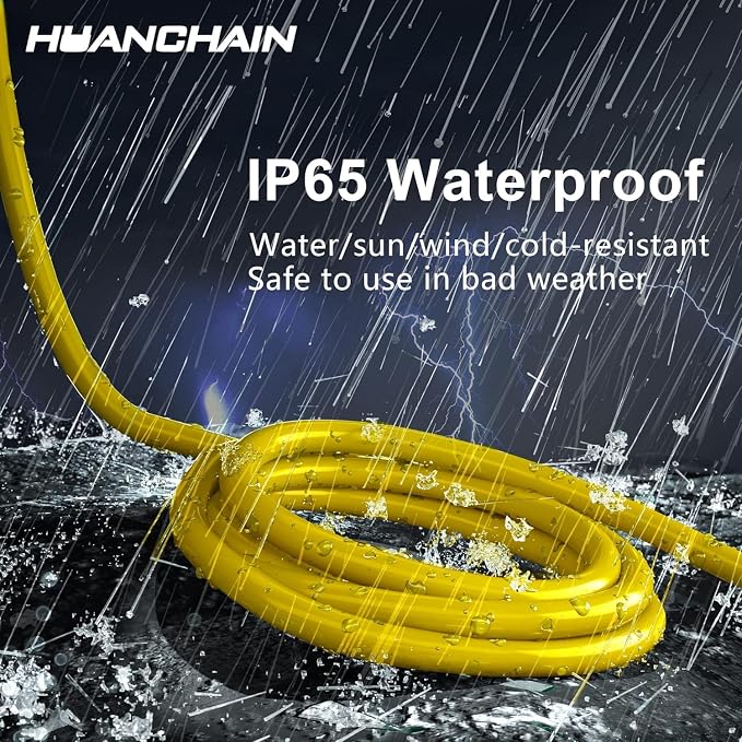 HUANCHAIN Outdoor Extension Cord 60 Foot Waterproof, 16/3 Gauge Flexible - Image 5