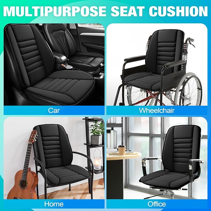 MYFAMIREA Car Seat Cushion and Back Support Pillow 1.2'' Thick Memory Foam Desk - Image 5