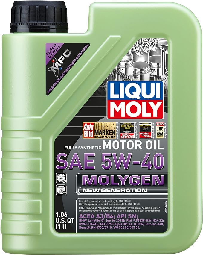 Liqui Moly 20230 Molygen New Generation 5W-40 Motor Oil, 1 Liter by LIQUIMOLY