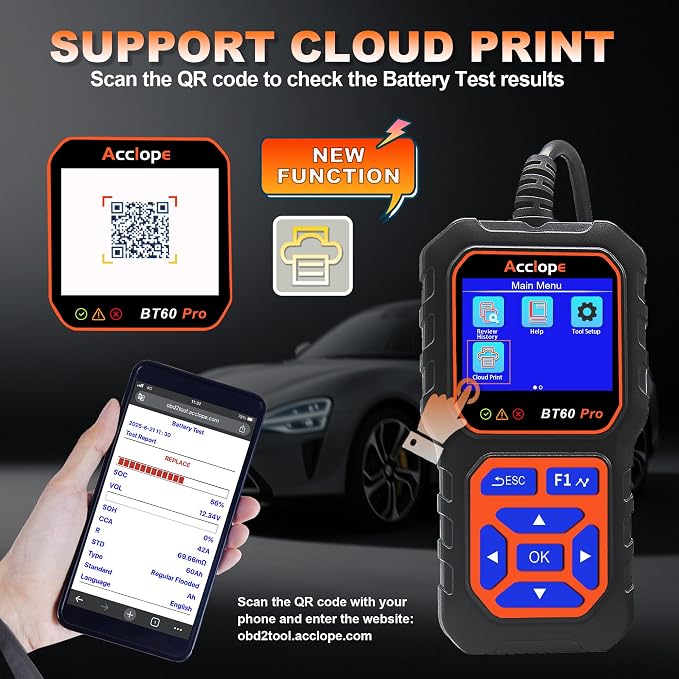 BT60 Pro Acclope Car Battery Tester - Image 4