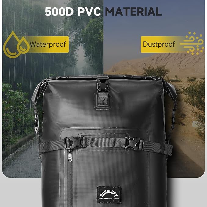 Motorcycle Tail Bag, 30L Waterproof Saddle Bag, 2 Size and 3 Color Options - Image 3