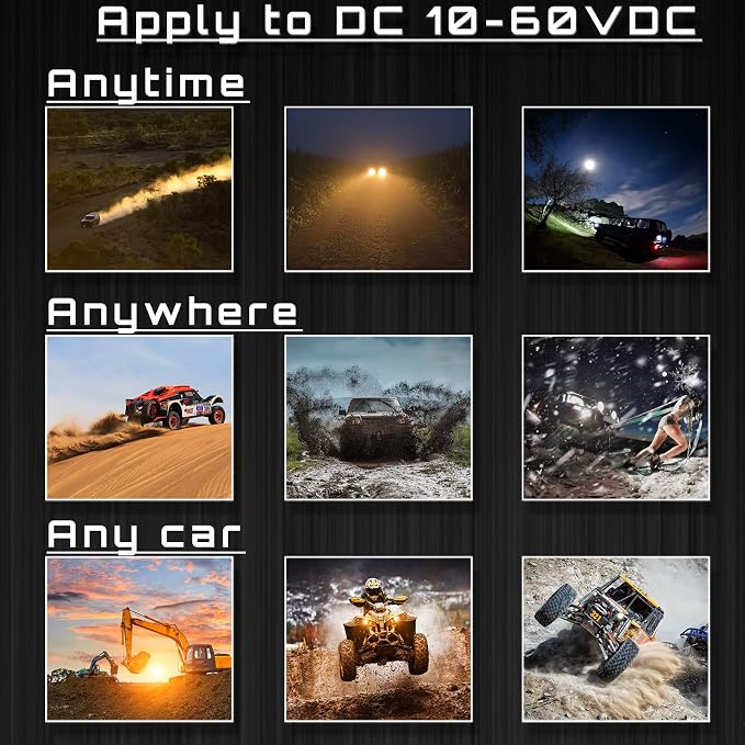 Round LED Light Pods, 7 Inch 120W 10000lm LED Off Road Driving Auxiliary Fog - Image 7