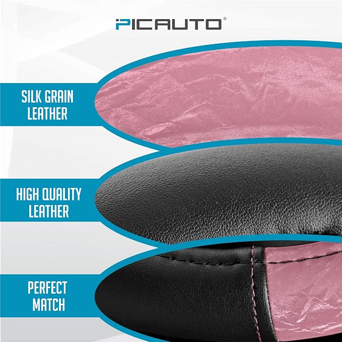 PIC AUTO Steering Wheel Cover, Silk Grain Leather Car Steering Wheel Protector - Image 3