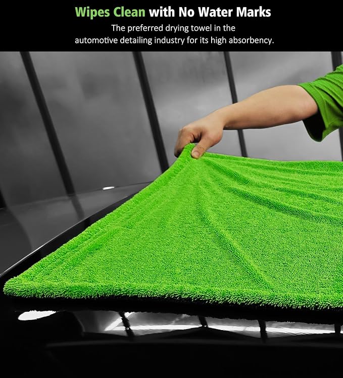 28" x 36" Car Drying Towel Extra Large, 1400 GSM Double Sided High Absorbent - Image 3