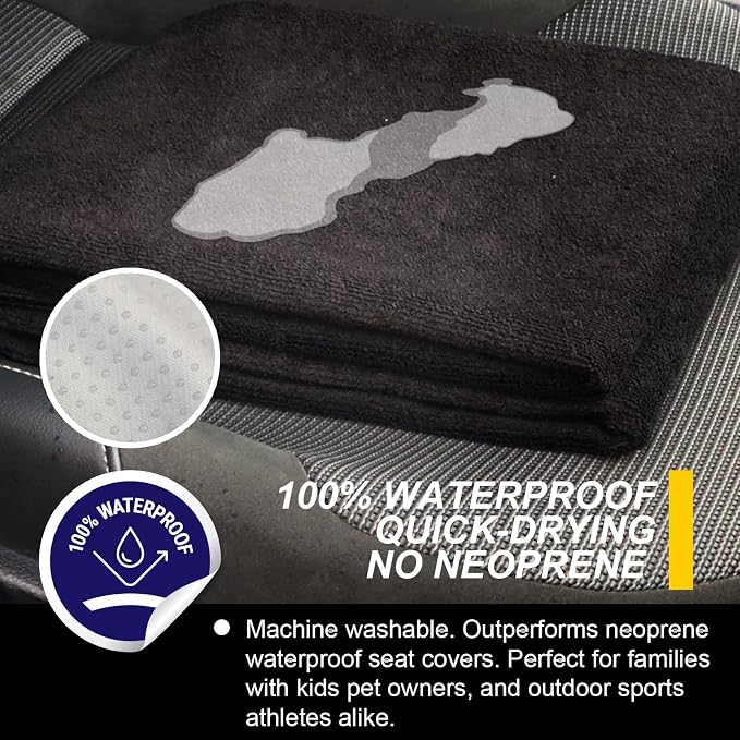Back Seat Cover for Car Trucks Van SUV, Waterproof Rear Bench Towel Seat Covers - Image 3