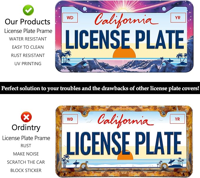 Sunset Mountain Anime License Plate Frames - Image 4