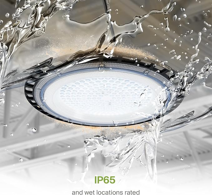 ASD LED High Bay UFO Light Fixture, Commercial Shop Lighting | Plug & Play Cable - Image 4