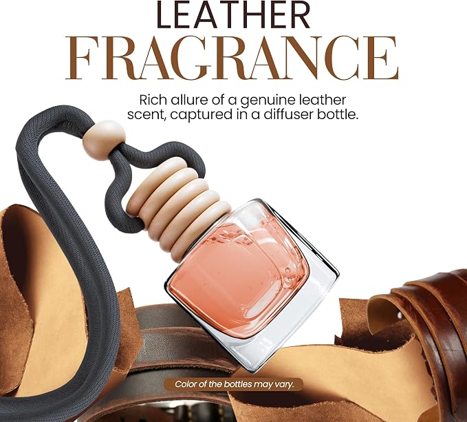 Deep Leather Car Air Freshener for Men | Pack of 2 Long Lasting Automotive Air - Image 6
