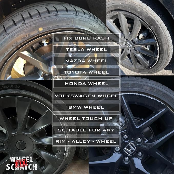 Gloss Black Rim Touch Up Paint Kit, Car Wheel Scratch Repair Kit, Wheel Touch - Image 3