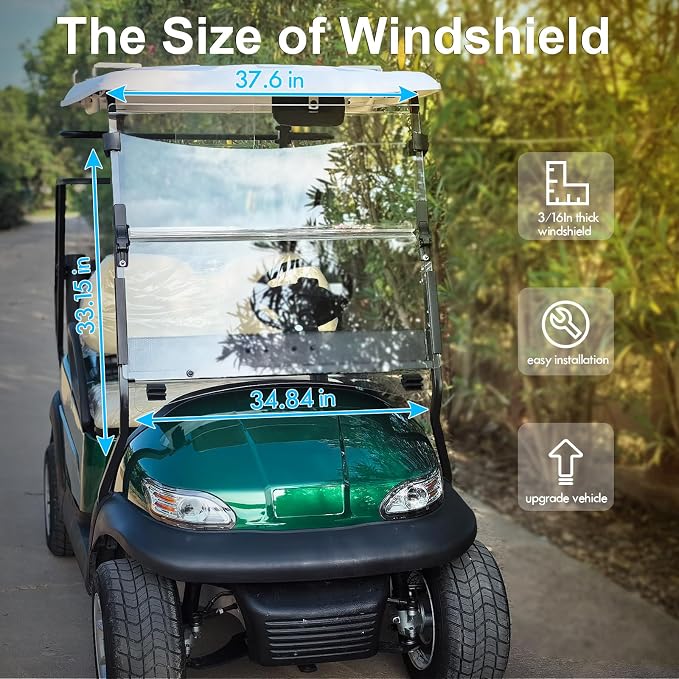 Upgraded Club Car Precedent Windshield, Golf Cart Windshield - Image 3