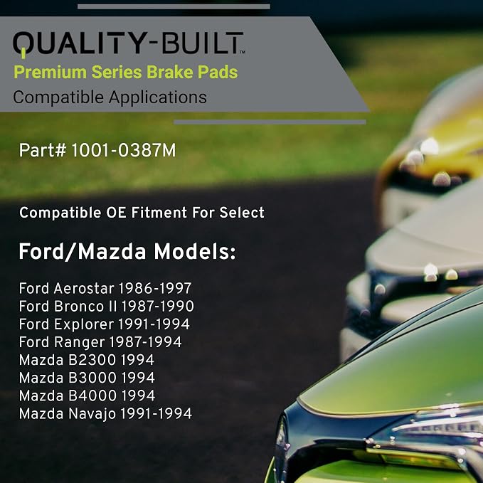 Premium Semi-Metallic Front Brake Pads Compatible - Image 3