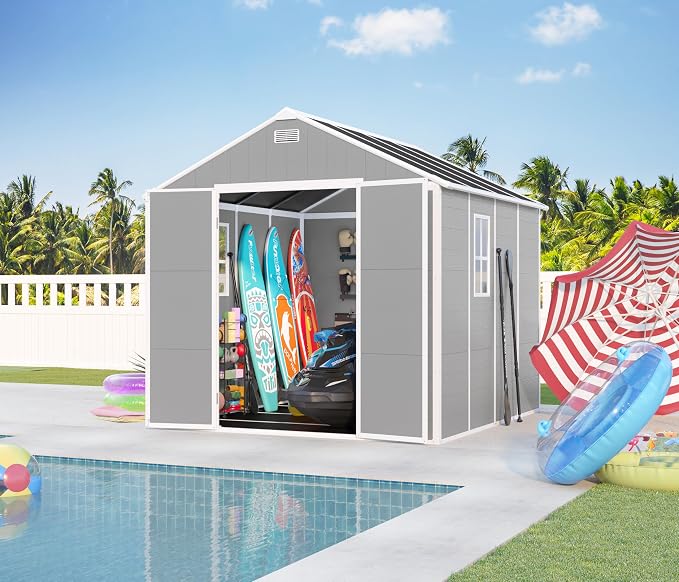 MyVoice 8x8 FT Outdoor Resin Storage Shed - Image 7