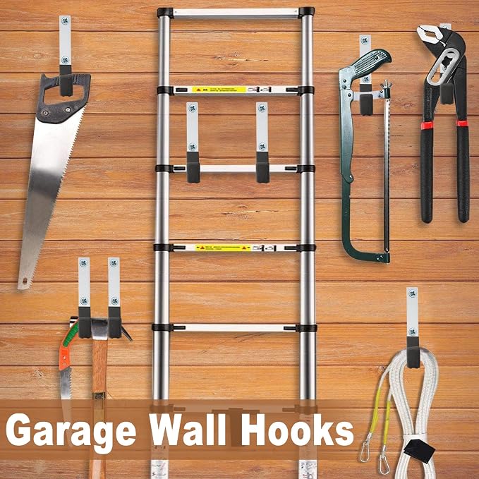 Heavy Duty Utility Hooks, 6 Pack Steel Wall Mounts - Image 6