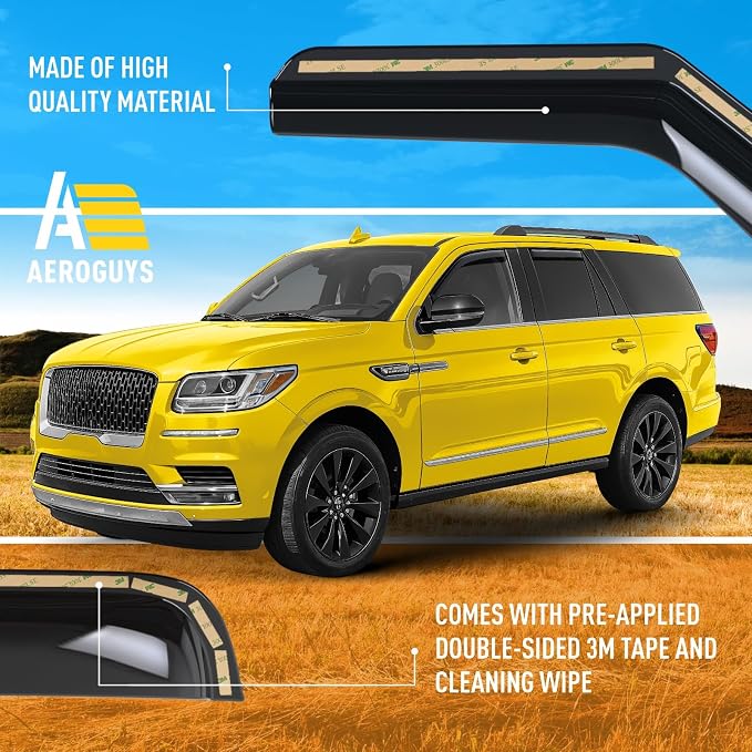 Extra Durable Window Deflectors in-Channel Window Visors Rain Guards Fit - Image 6