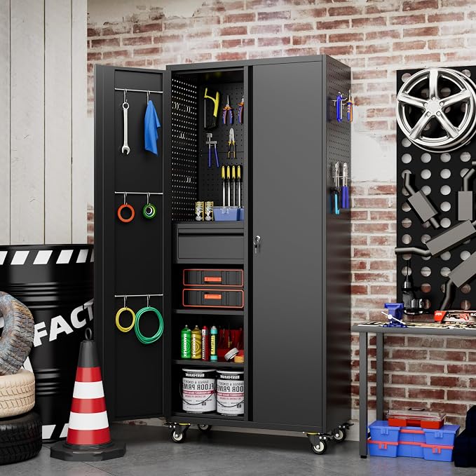 71" H Metal Garage Storage Cabinet - Image 2