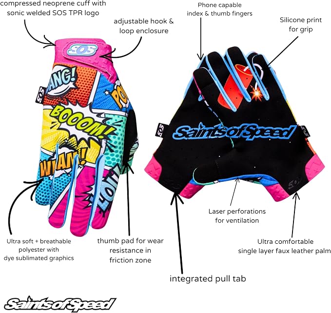 Saints of Speed Dirt Bike Gloves – Motocross, Mountain Bike, Motorcycle - Image 3