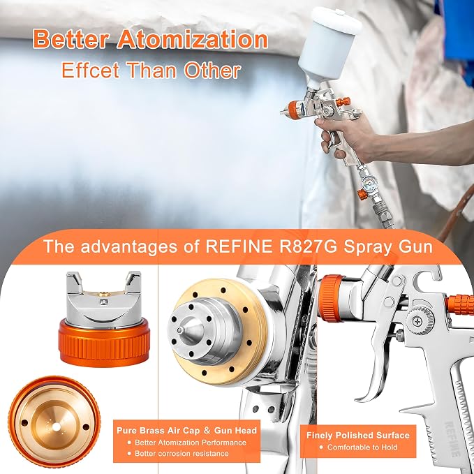 REFINE Spray Gun Kit, Auto Paint Gun - Image 3