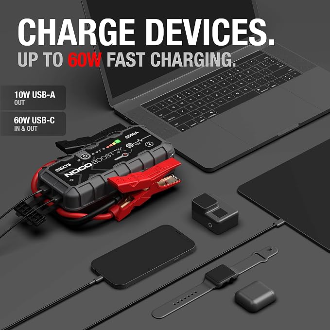 NOCO Boost X GBX75: 2500A UltraSafe Jump Starter – 12V Lithium Battery Booster - Image 5