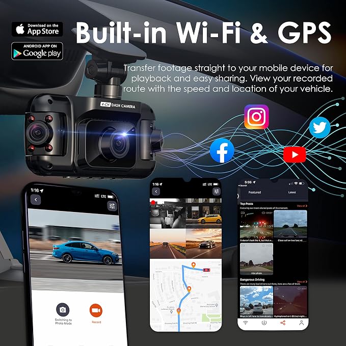 R4-4 Channel Dash Cam W/All Around 1080p Resolution, IR Night Vision, Parking - Image 4