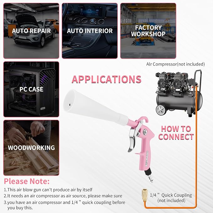 XIAOFENG Tornado Dry Cleaning Gun Detailing Interior Dryer Air Blow Gun - Image 5